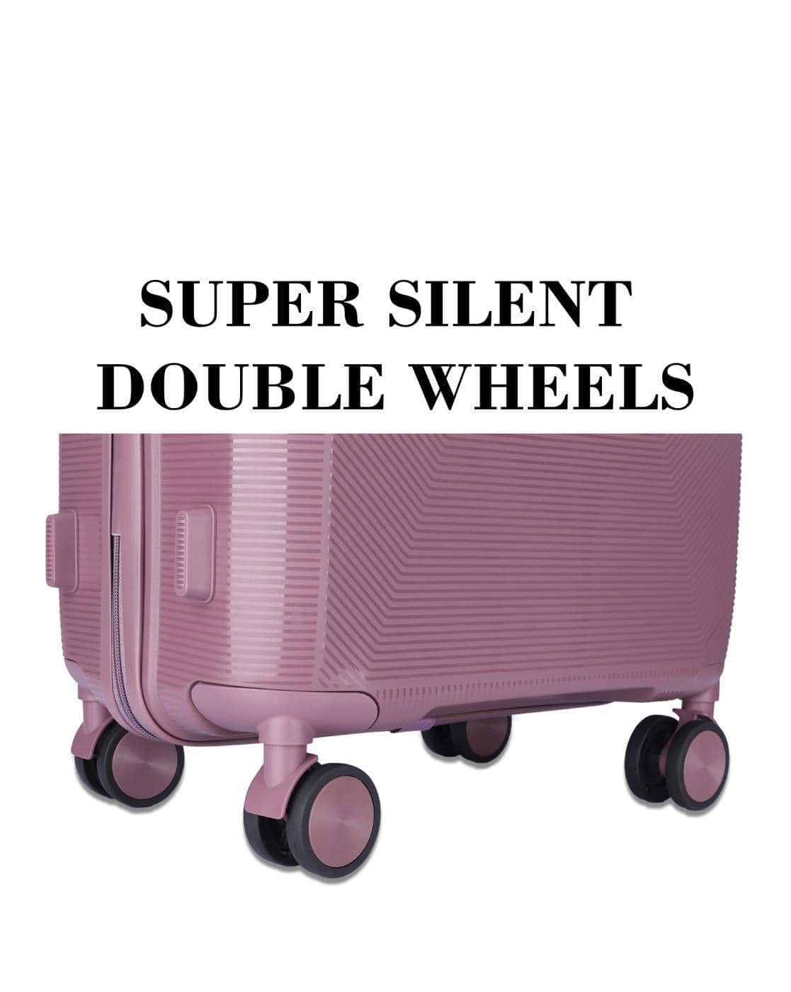 Vayaa 01 Rose Gold Luggage Set: Durable & Secure PP Trolley with 7-Year Warranty