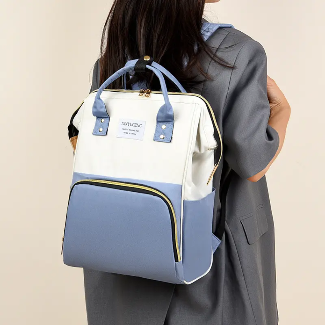 Luxe Mommy Bag Blue |The Motherhood Companion