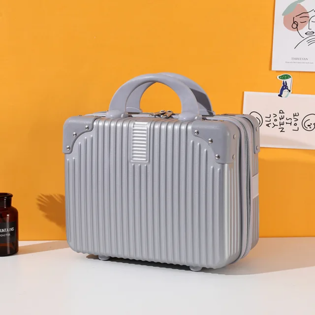 Durable Midnight Silver PP Hard Case Vanity Box | Travel Carry-On 01