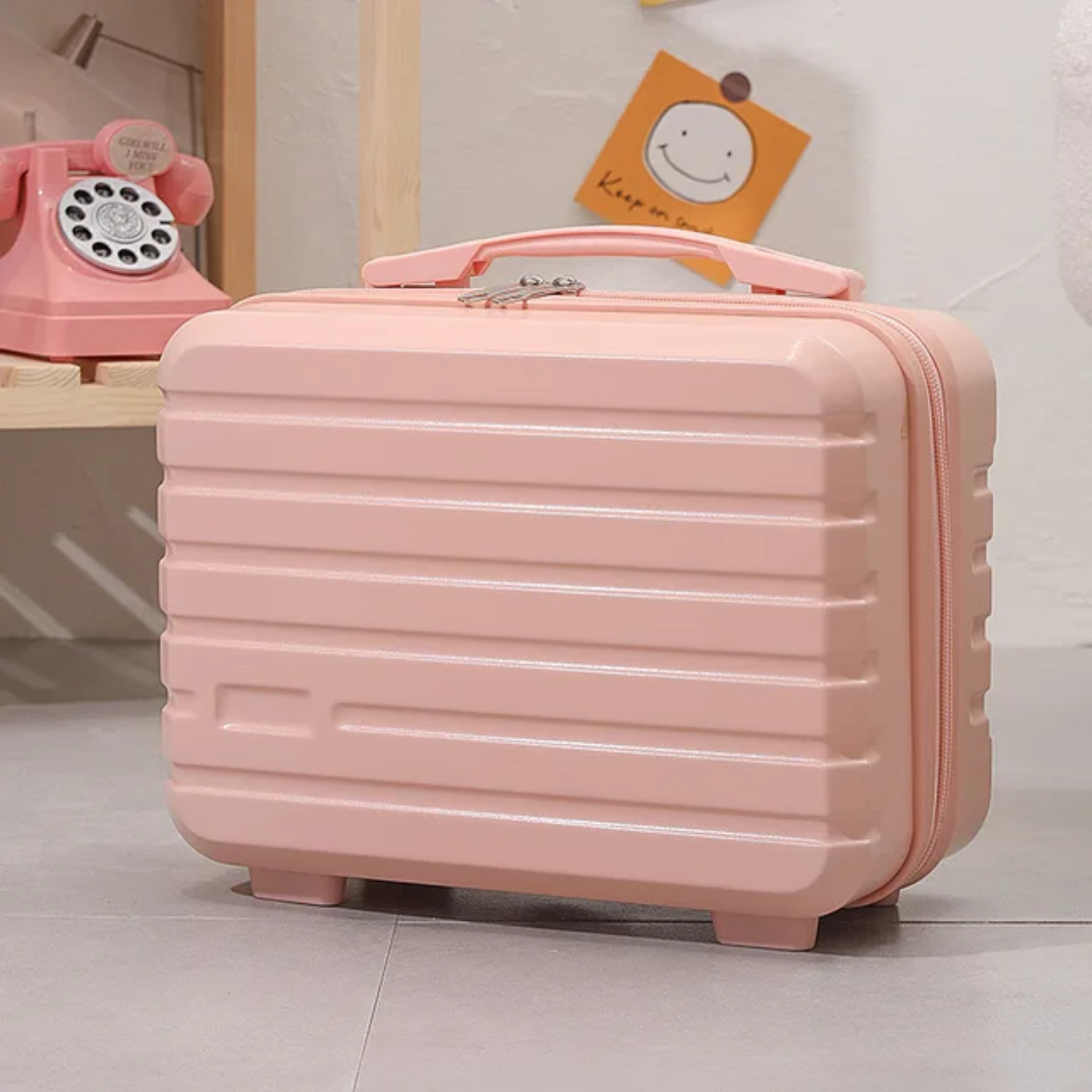 Durable Peach PP Hard Case Vanity Box | Travel Carry-On 03