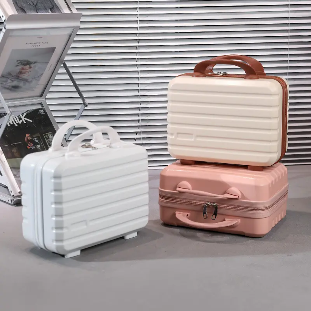 Durable Peach PP Hard Case Vanity Box | Travel Carry-On 03