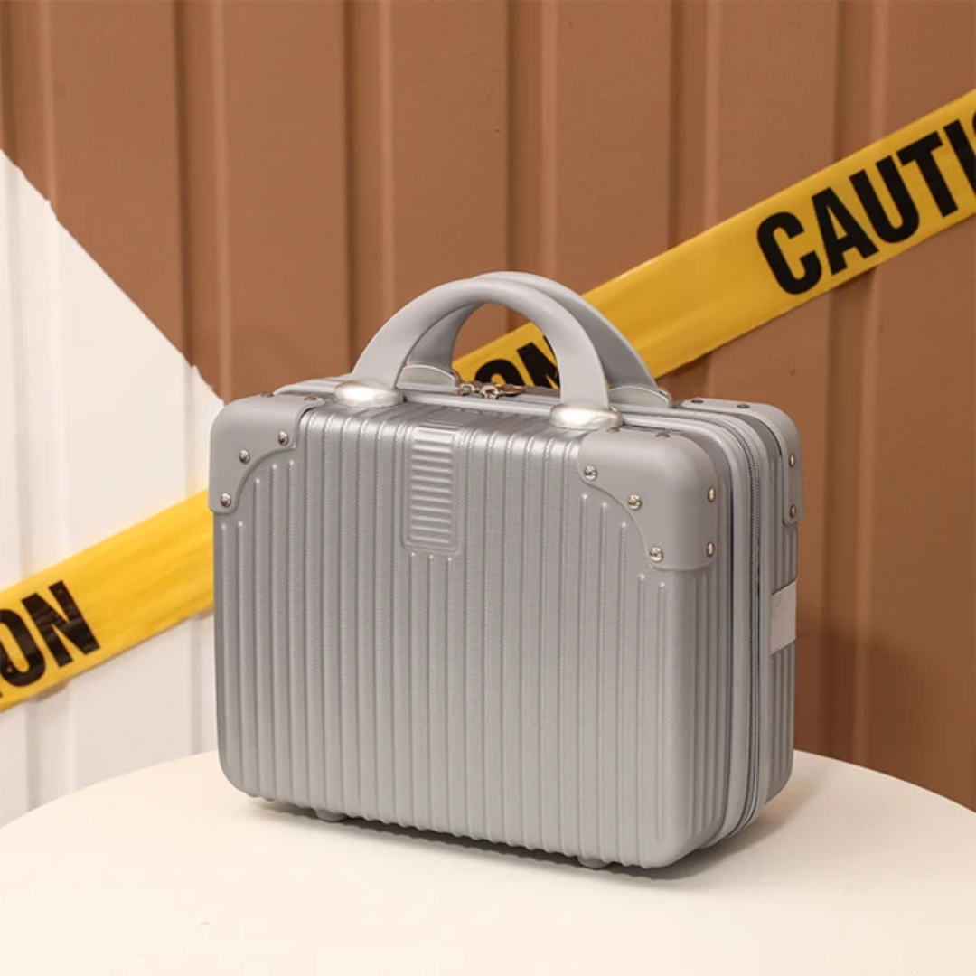 Durable Midnight Silver PP Hard Case Vanity Box | Travel Carry-On 01