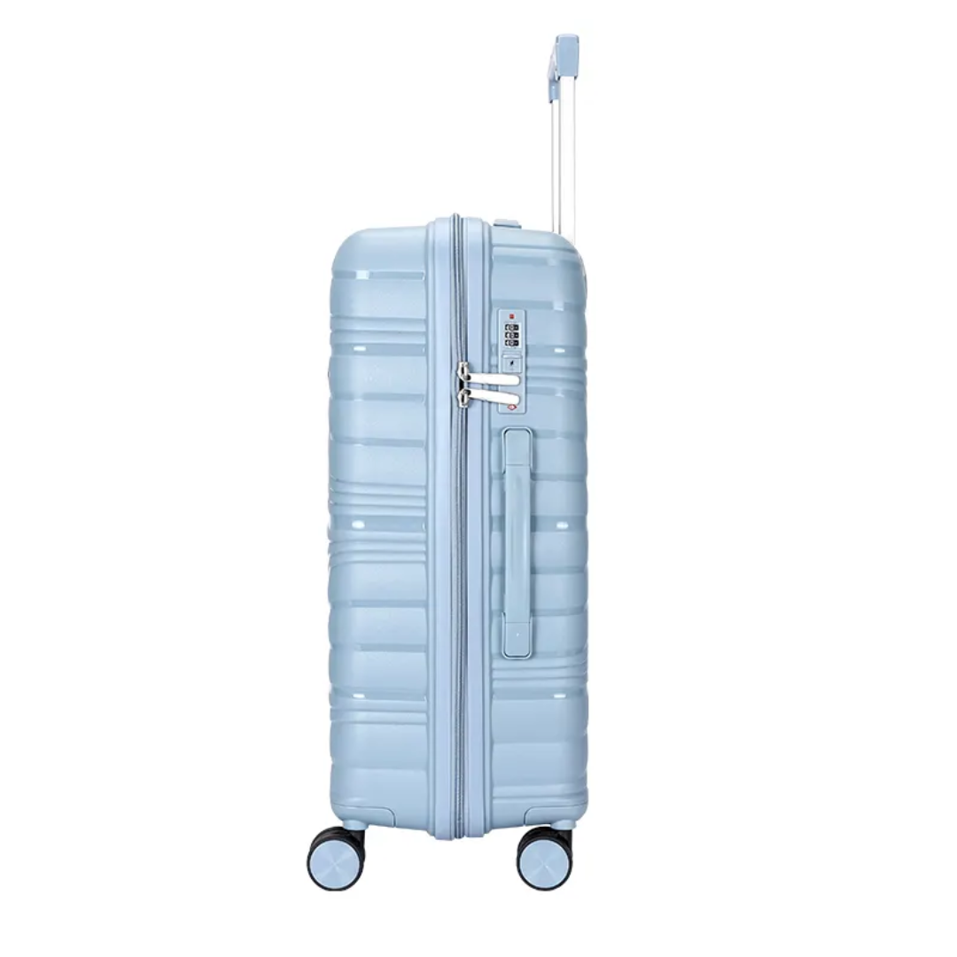 Vayaa 02 Steel Grey Luggage Set: Durable & Secure PP Trolley with 7-Year Warranty