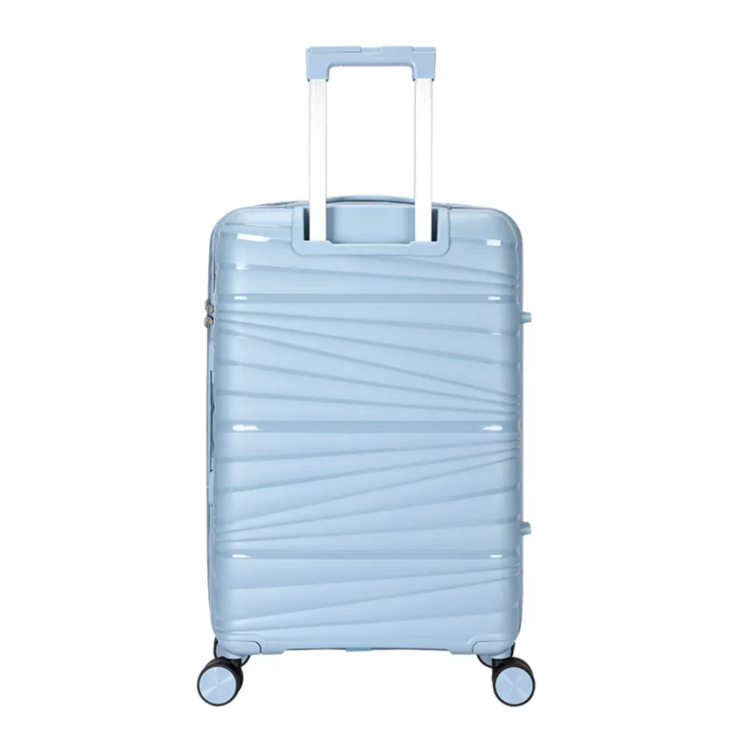 Vayaa 02 Steel Grey Luggage Set: Durable & Secure PP Trolley with 7-Year Warranty