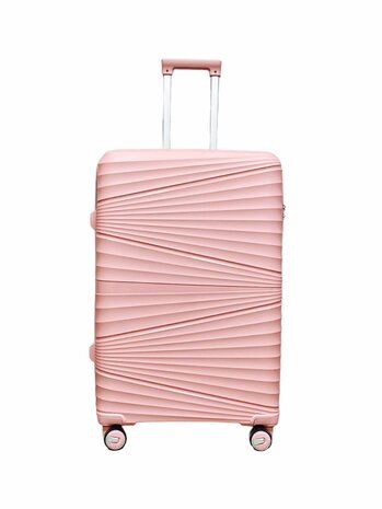 Vayaa 02 Rose Gold Luggage Set: Durable & Secure PP Trolley with 7-Year Warranty