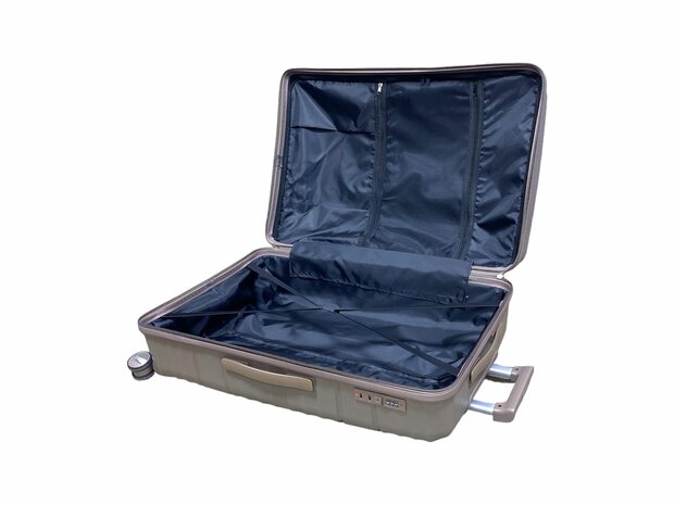 Vayaa 02 Coffee Luggage Set: Durable & Secure PP Trolley with 7-Year Warranty
