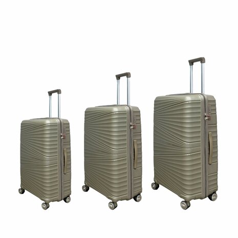 Vayaa 02 Coffee Luggage Set: Durable & Secure PP Trolley with 7-Year Warranty