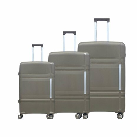 Vayaa 01 Coffee Luggage Set: Durable & Secure PP Trolley with 7-Year Warranty
