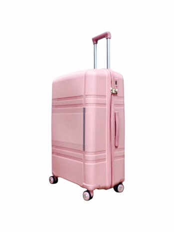 Vayaa 01 Rose Gold Luggage Set: Durable & Secure PP Trolley with 7-Year Warranty