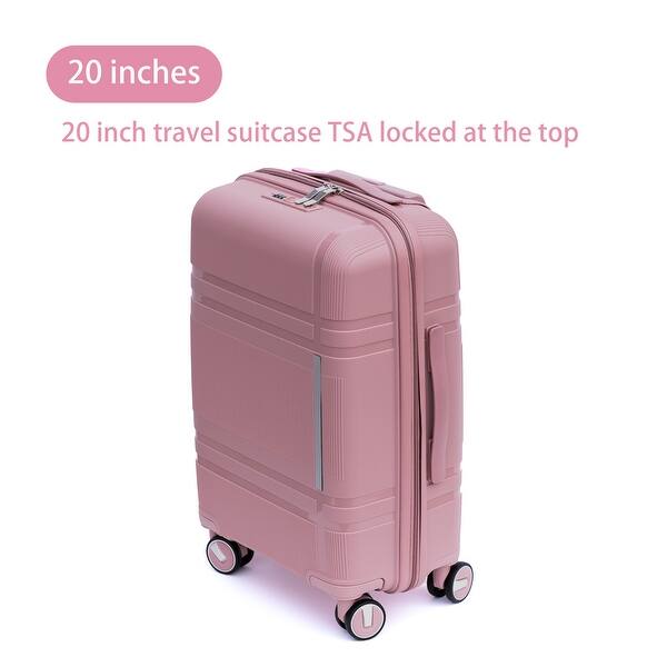 Vayaa 01 Rose Gold Luggage Set: Durable & Secure PP Trolley with 7-Year Warranty