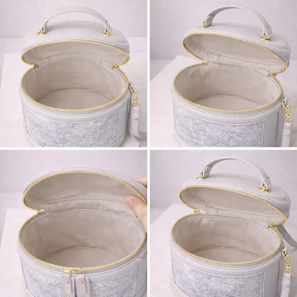 Luxurious Cylindrical Vegan Leather Crossbody