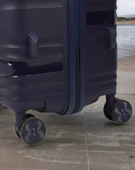 Vayaa 02 Dark Blue Luggage Set: Durable & Secure PP Trolley with 7-Year Warranty