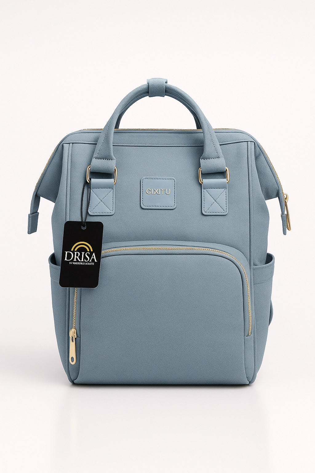 Luxe Imported Satin Water-Resistant Commuter Backpack with Thermal & Smart Storage Grey