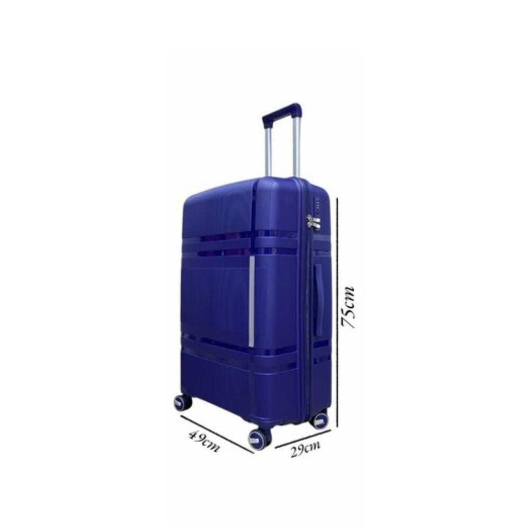 Vayaa 01 Dark Blue Luggage 28 Inch Large Size : Durable & Secure PP Trolley with 7-Year Warranty