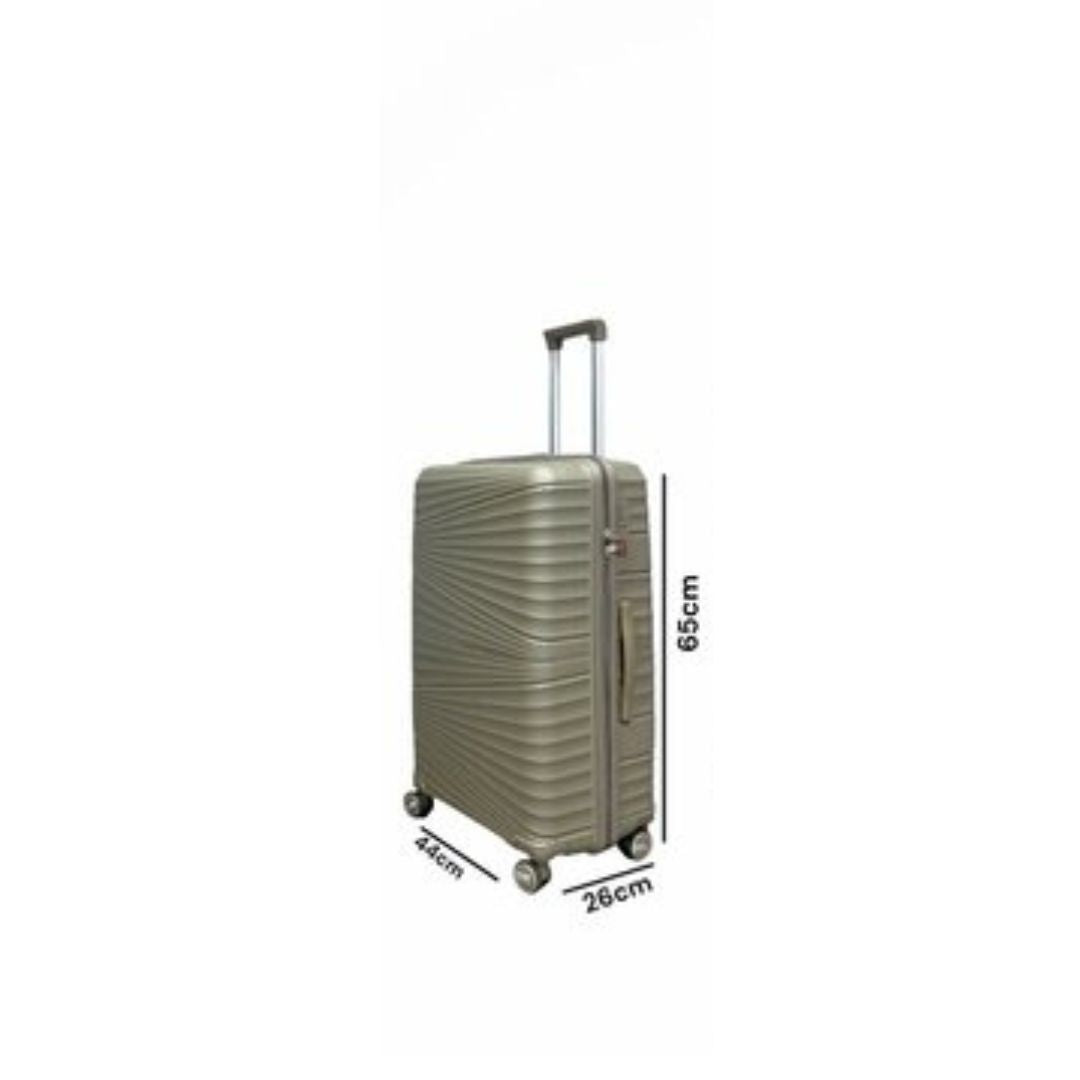 Vayaa 02 Coffee Luggage 24 Inch Medium Size : Durable & Secure PP Trolley with 7-Year Warranty