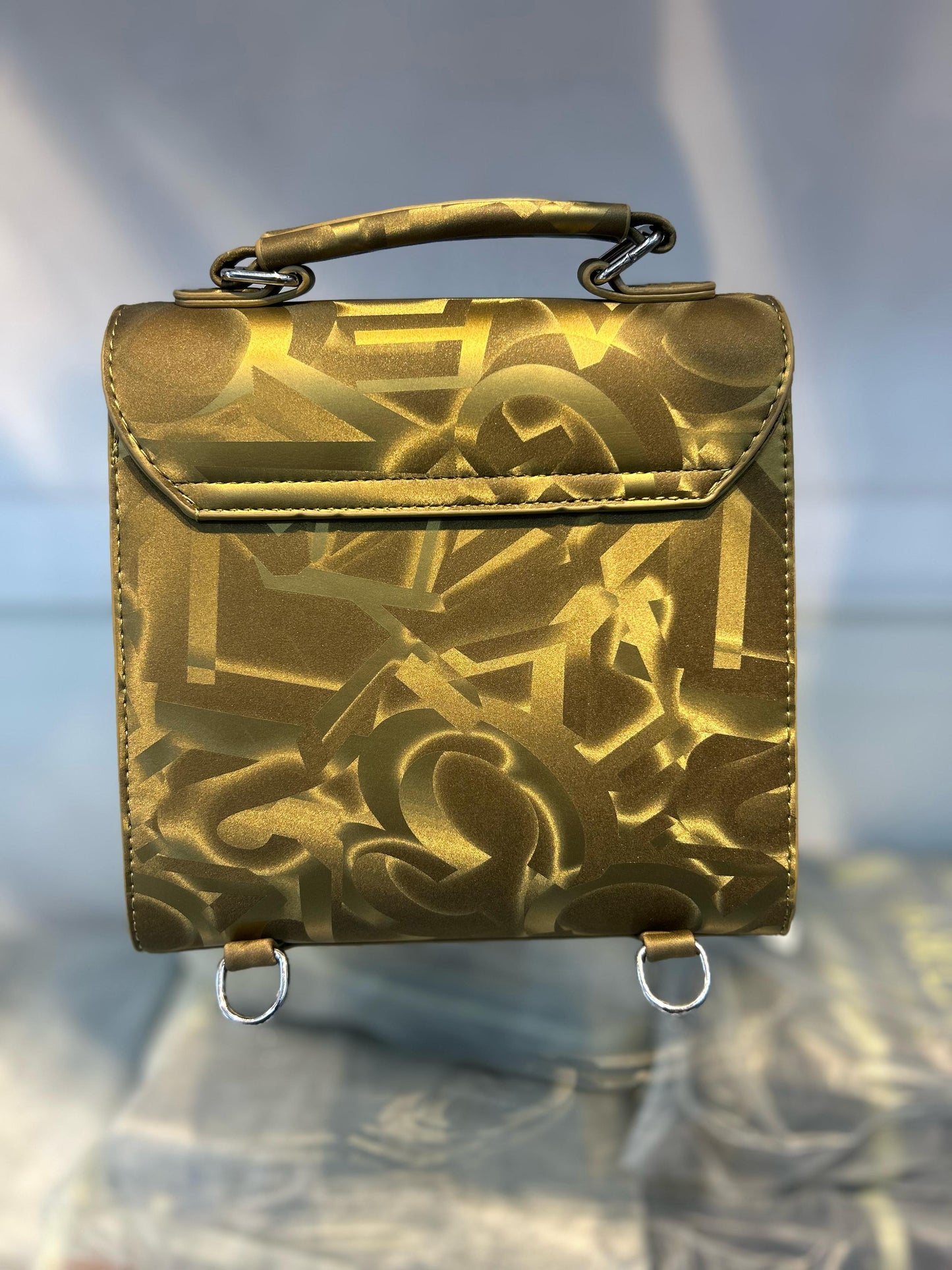 Velvet Convertible Sling Backpack Golden