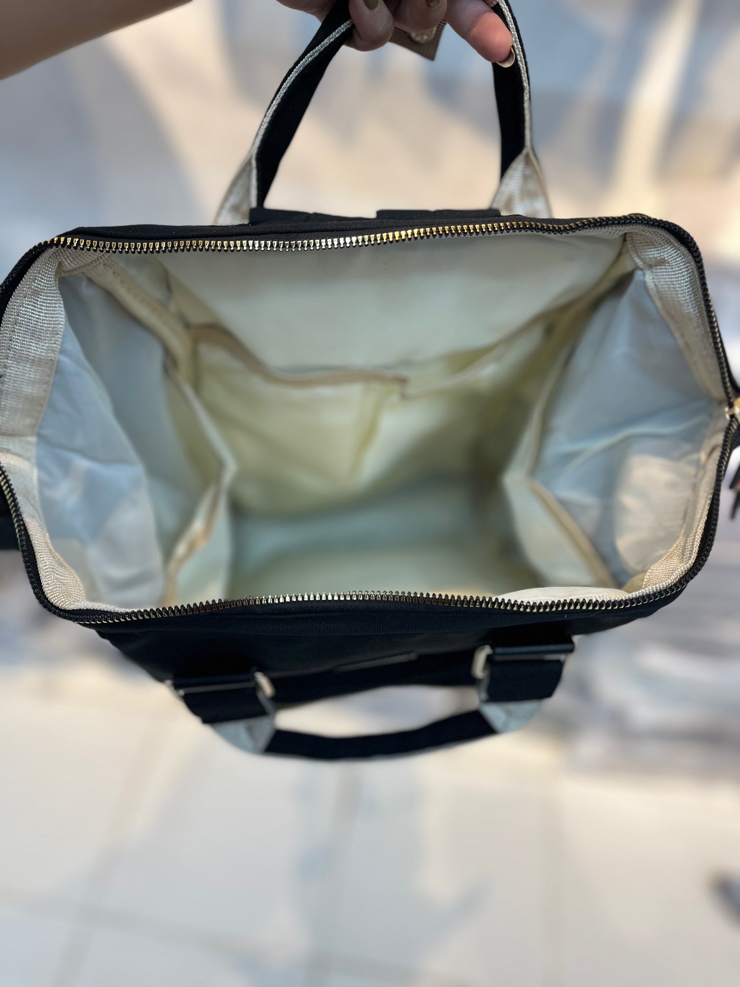 Luxe Imported Satin Water-Resistant Commuter Backpack with Thermal & Smart Storage Black