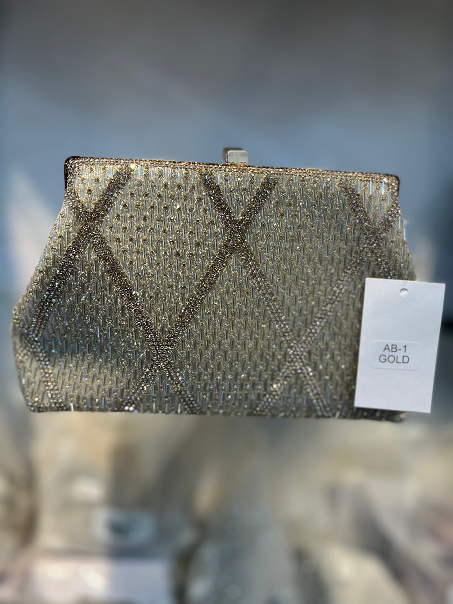 The Opulent Beaded Clutch Golden