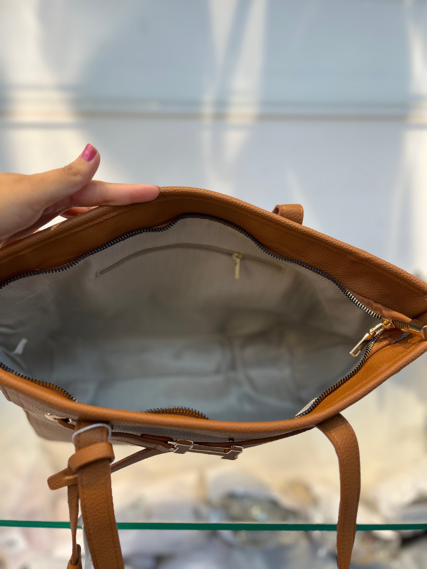 Structured Brown Handbag with Gold Buckle | Perfect for Everyday Style