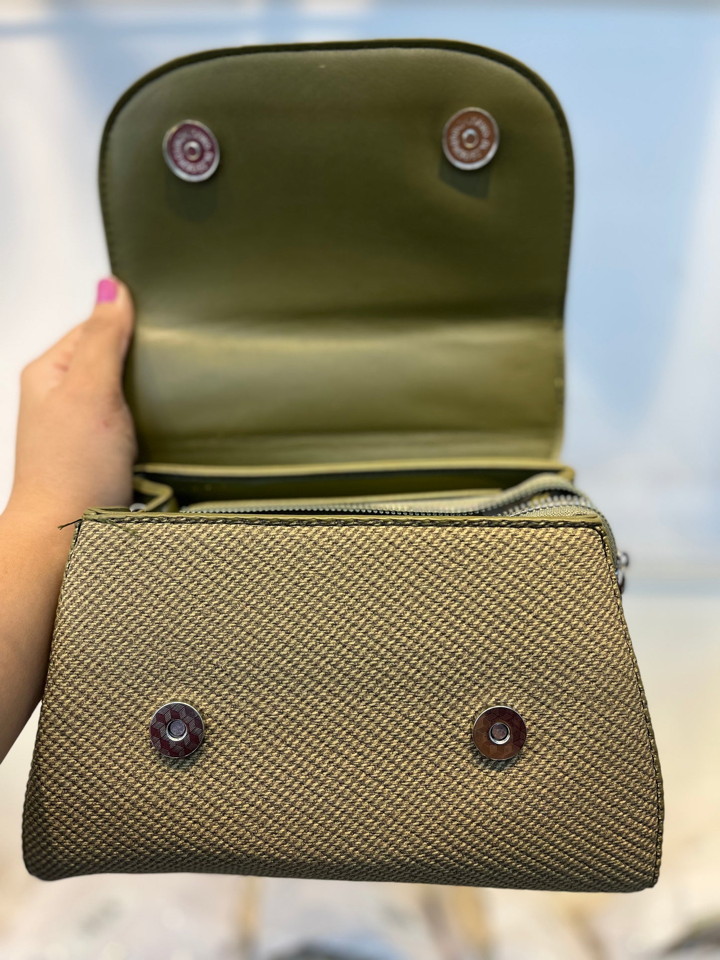 Elegant Green Faux Leather Top Handle Bag with Scarf Accent - Perfect for a Fashionable Look 02