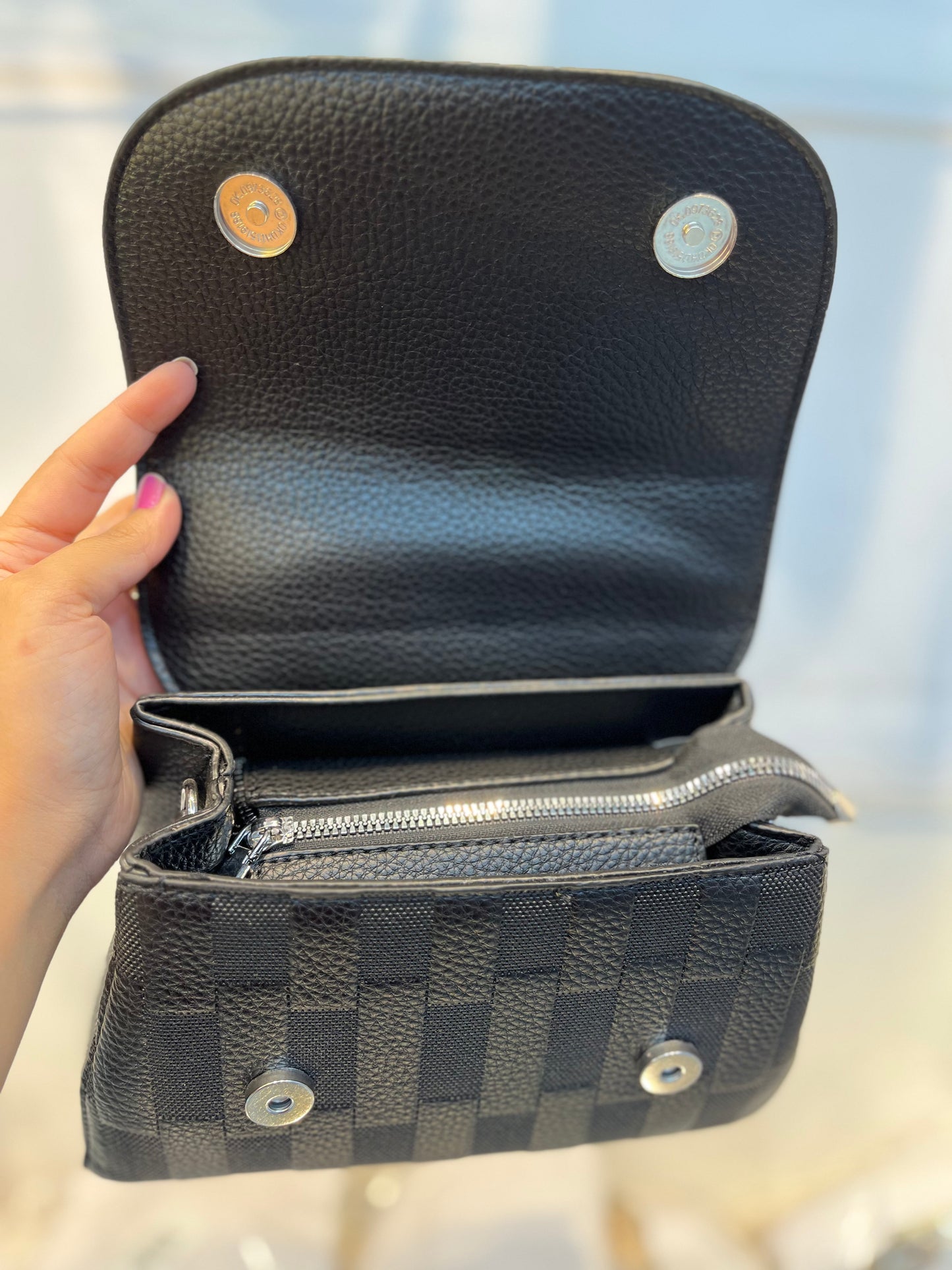 Elegant Black Faux Leather Top Handle Bag with Scarf Accent - Perfect for a Fashionable Look