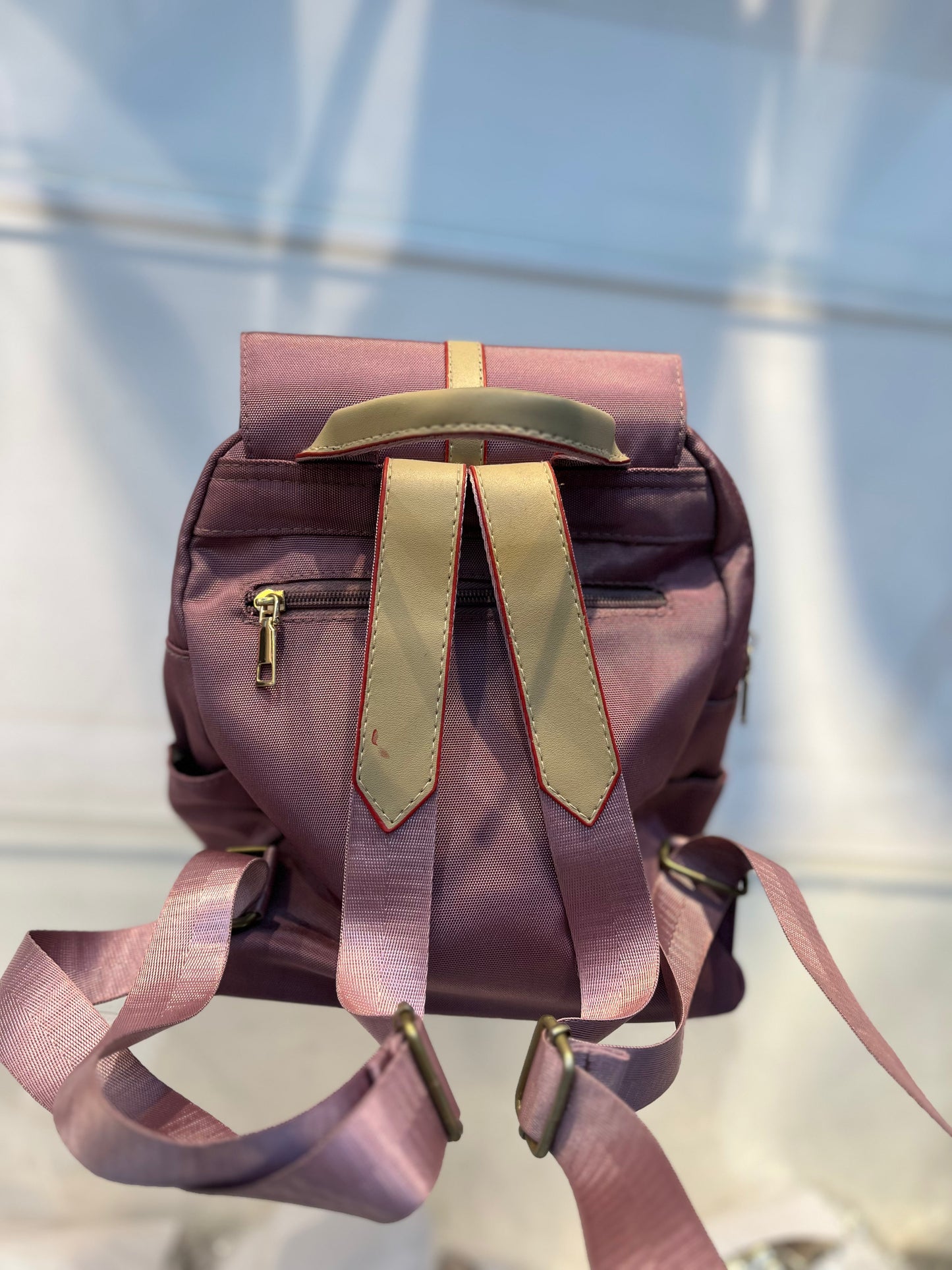 Charming Pink Backpack with Cat Charm for Women