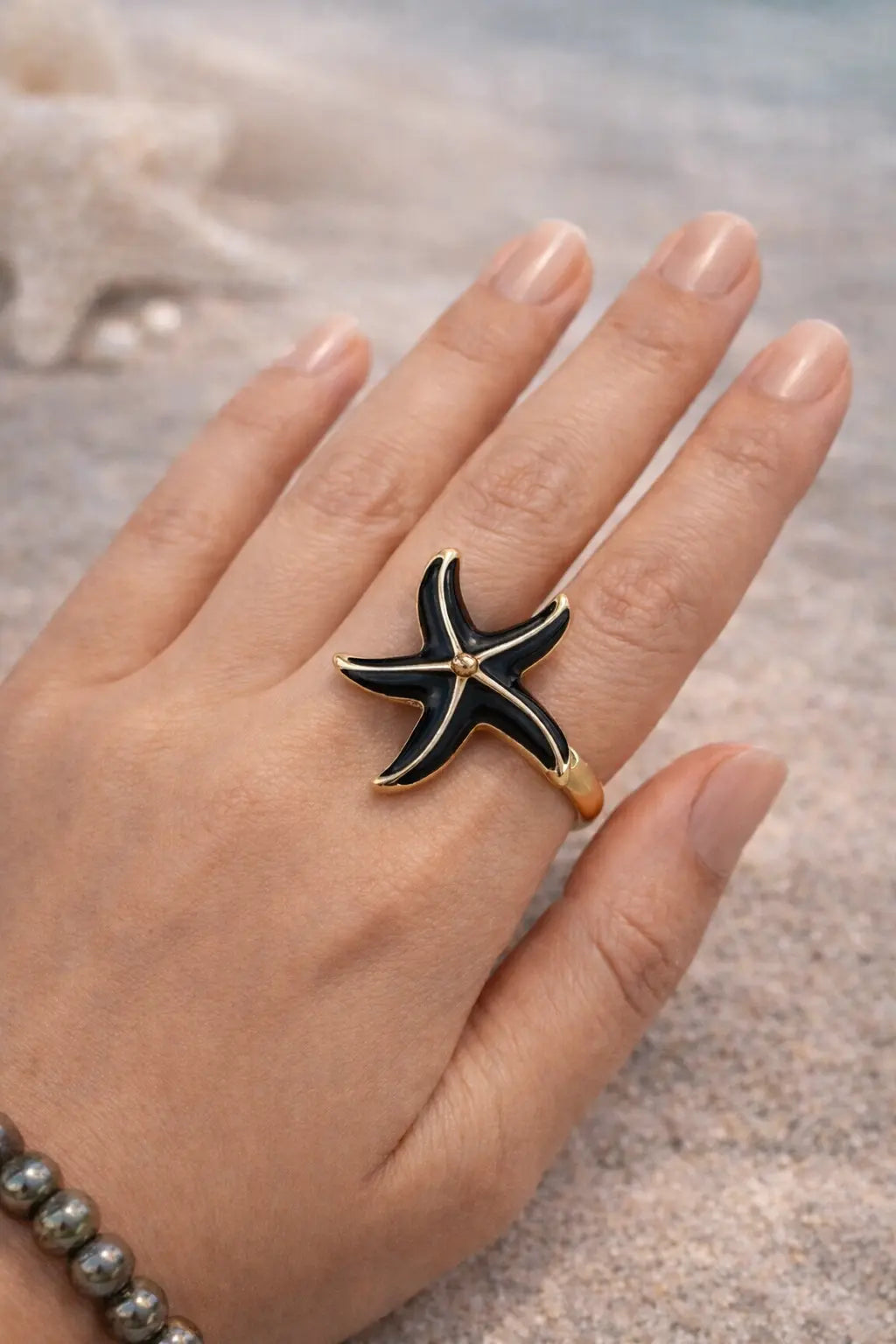 Midnight Star: The Onyx Starfish Jewelry Combo