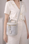 Luxurious Cylindrical Vegan Leather Crossbody