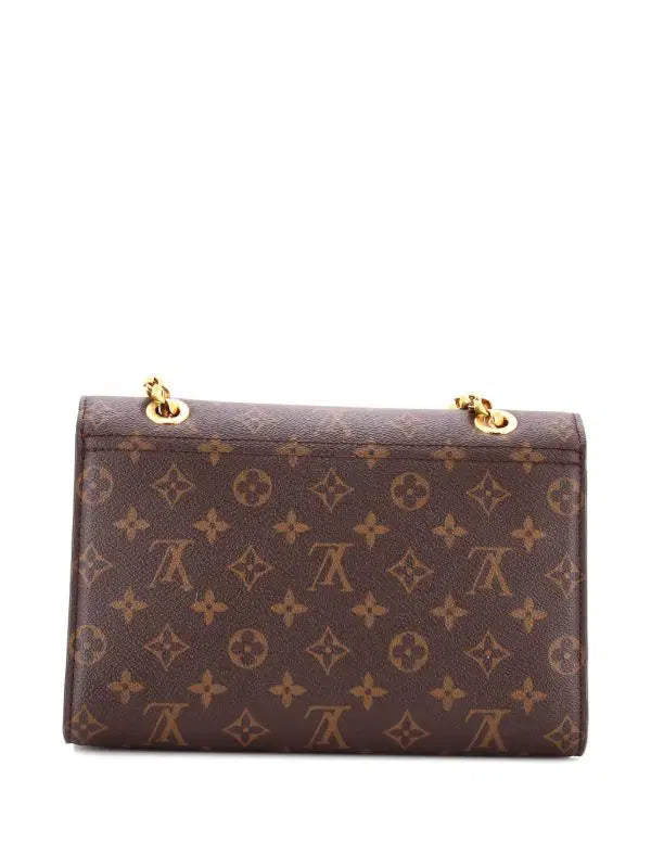 Monogram Heritage Flap Bag – Crimson Orange & Cocoa