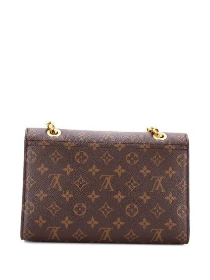Monogram Heritage Flap Bag – Crimson Orange & Cocoa