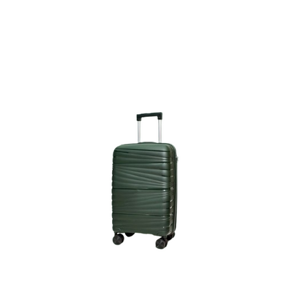 Vayaa 02 Blackish Green Luggage 20 Inch Small Size : Durable & Secure PP Trolley with 7-Year Warranty