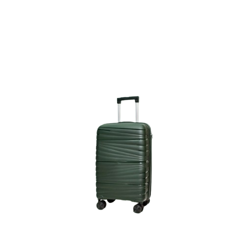 Vayaa 02 Blackish Green Luggage 20 Inch Small Size : Durable & Secure PP Trolley with 7-Year Warranty