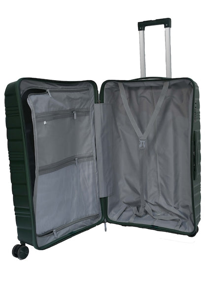 Vayaa 01 Blackish Green Luggage 28 Inch Large Size : Durable & Secure PP Trolley with 7-Year Warranty