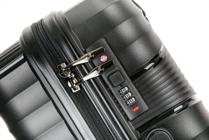 Vayaa 01 Black Luggage Set: Durable & Secure PP Trolley with 7-Year Warranty