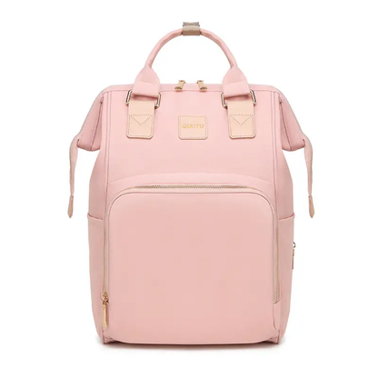 Luxe Imported Satin Water-Resistant Commuter Backpack with Thermal & Smart Storage Pink
