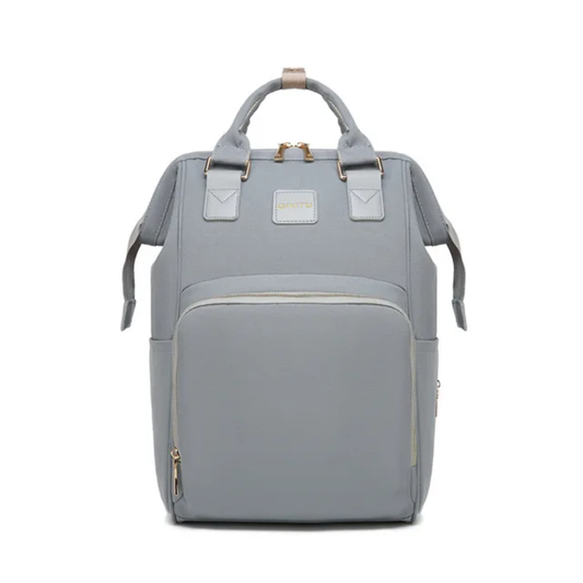 Luxe Imported Satin Water-Resistant Commuter Backpack with Thermal & Smart Storage Grey