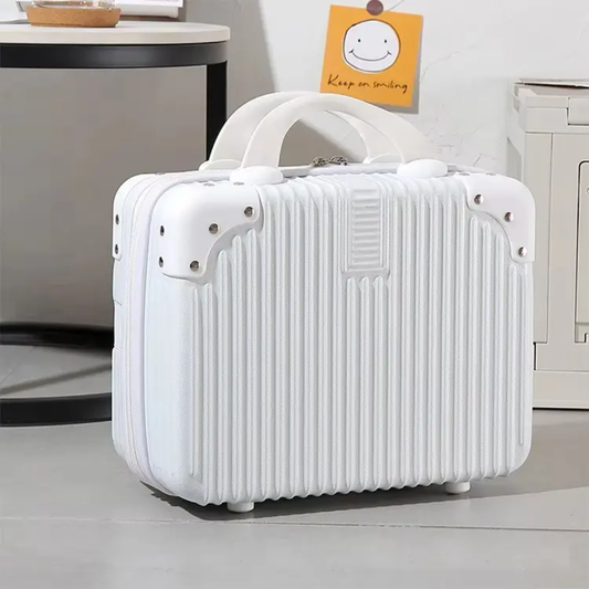 Durable Dreamy White PP Hard Case Vanity Box | Travel Carry-On 01
