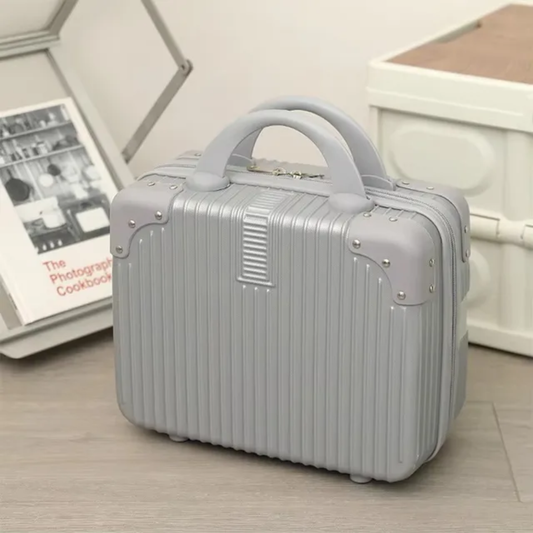 Durable Midnight Silver PP Hard Case Vanity Box | Travel Carry-On 01