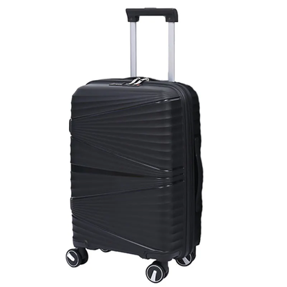 Vayaa 02  Black Luggage 28 Inch Large Size : Durable & Secure PP Trolley with 7-Year Warranty