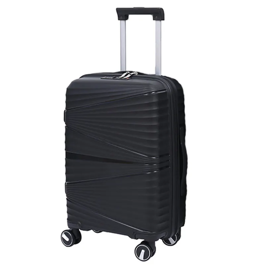 Vayaa 02  Black Luggage 28 Inch Large Size : Durable & Secure PP Trolley with 7-Year Warranty