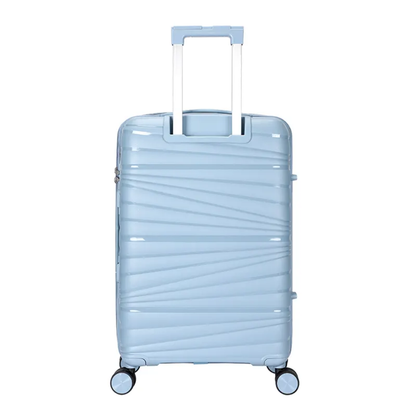 Vayaa 02 Steel Grey Luggage Set: Durable & Secure PP Trolley with 7-Year Warranty