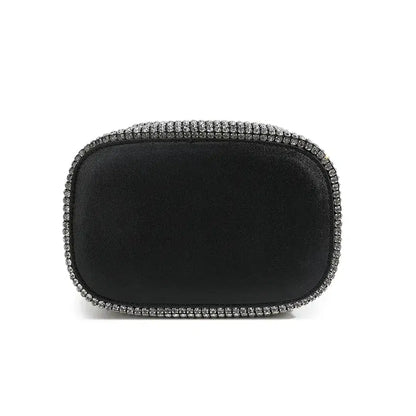 Dazzling Rose Gold Rhinestone Potli Clutch Bag with Kada Handle & Sling