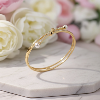 Premium Knot Pearl Anti Tarnish Adjustable Bracelet Gold