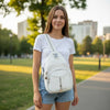 Premium Soft Vegan Leather Chest Bag – Minimalist Pearl White Crossbody Sling for Travel & Daily Wear