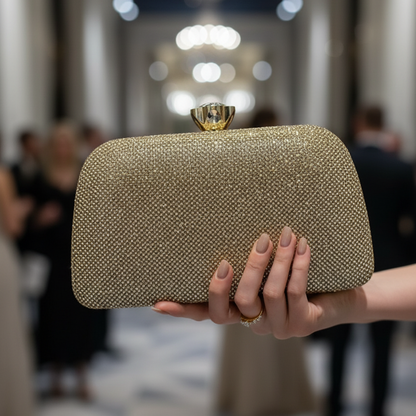Glam and Shine: The Gold Evening Clutch