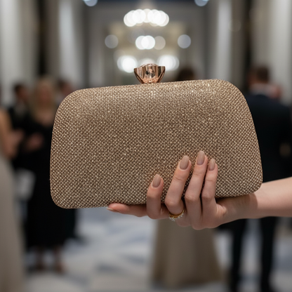 Glam and Shine: The Rose Gold Evening Clutch