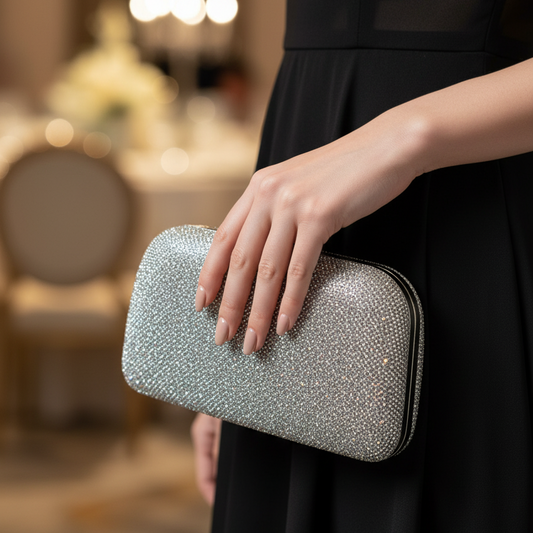 Glam and Shine: The Silver Evening Clutch