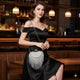 Silver Dazzle Heart Clutch | Crystal Fringe Party Handbag image 3