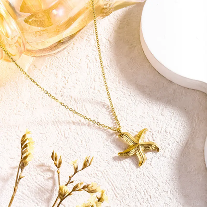 Ocean Muse | Premium Korean-Inspired Starfish Pendant & Earrings Set