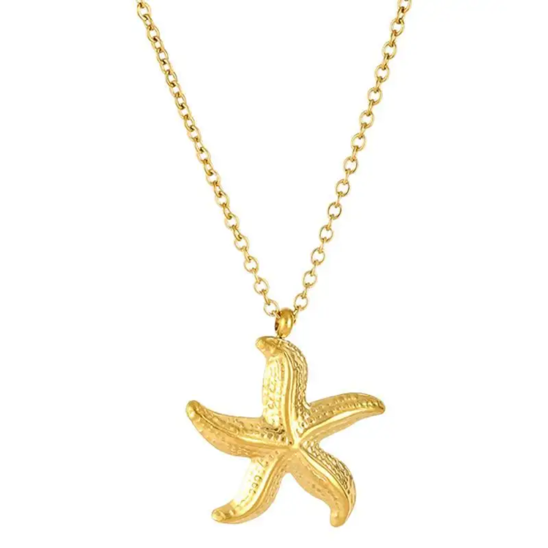 Ocean Muse | Premium Korean-Inspired Starfish Pendant & Earrings Set